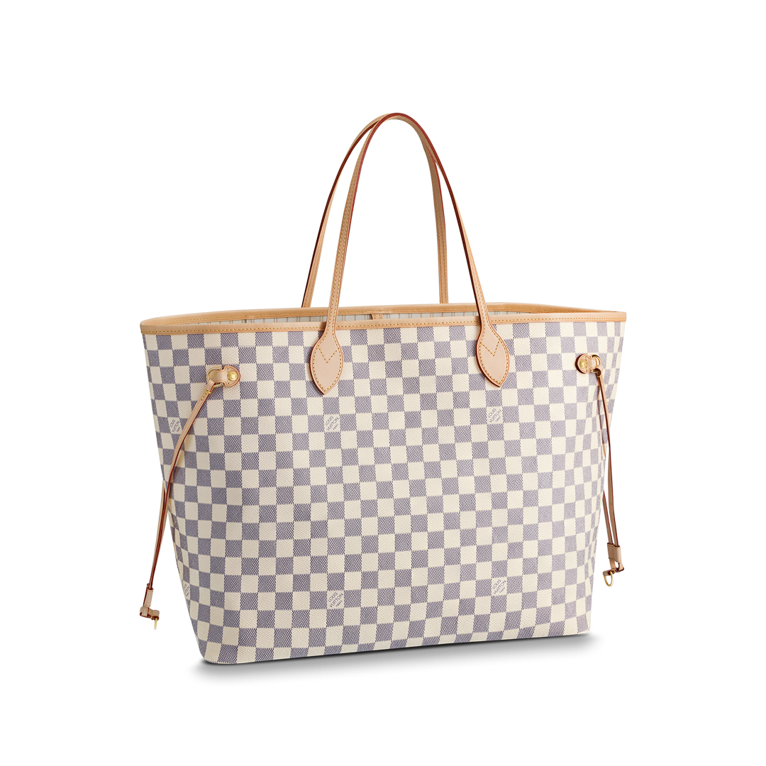 Louis Vuitton NEVERFULL GM Damier Azur Handbag N41360 Beige